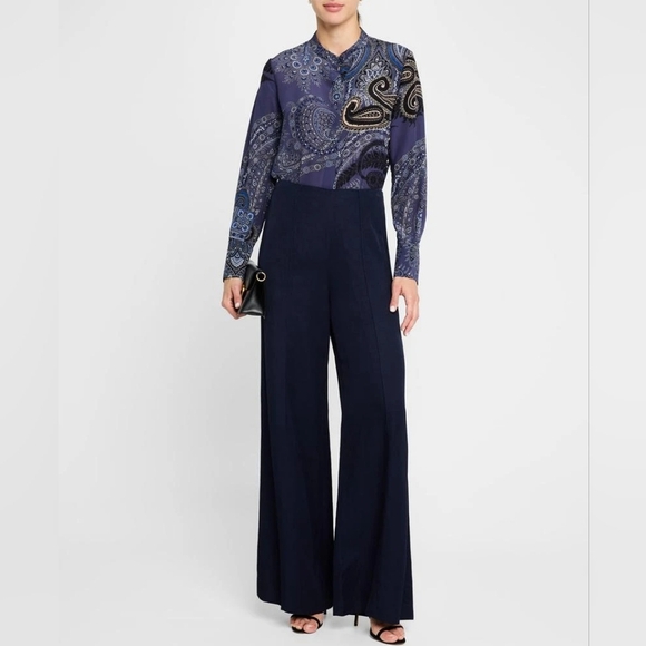 Kobi Halperin Bronson Paisley-Print Silk Button Up Long Sleeves Blouse Size SM - Picture 3 of 16